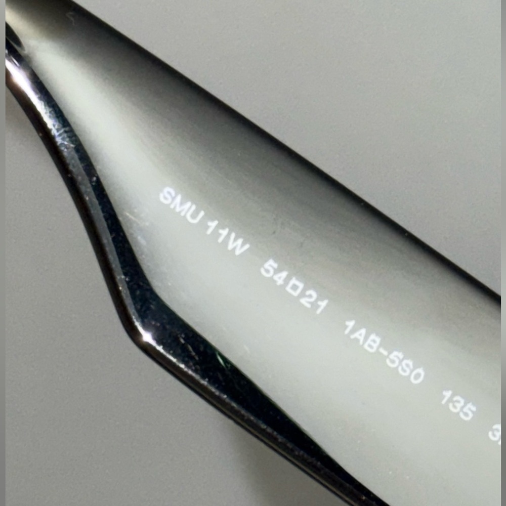 Miu Miu Black Oval Sunglasses with Gold Logo Temples - Picture 11 of 14